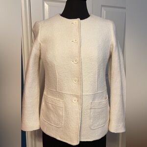 Talbots Cream Women's Wool Blazer